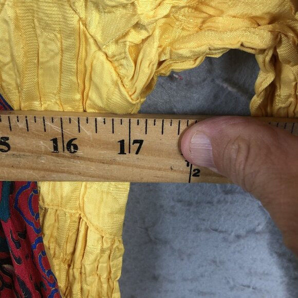 Flair Jacket Womens Medium Yellow Crinkle Accordion Art To Wear Bright Mod  NEW - Picture 5 of 15